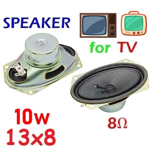 Speaker Oval Tv 10W 8R 813 Audio Loudspeaker Televisi 8 Ohm 10 Watt 8x13cm