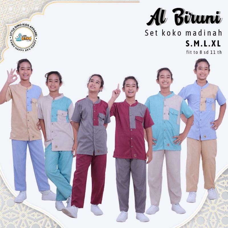 Little dino setelan koko anak setelan koko al-biruni