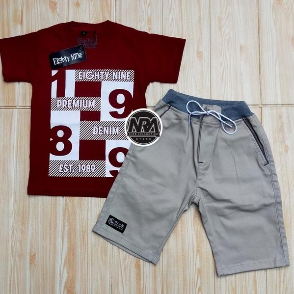 SALE NRA Kaos Anak Setelan Distro/Chino / Setelan Baju Anak Laki Laki / Baju Anak Laki Laki