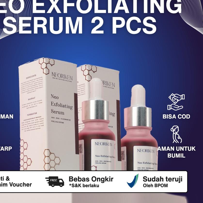 ♟ NEORIKEN - Exfoliating Serum AHA BHA Niacinamide Peeling Serum 15ml - Neo Exfoliating Menghilangka