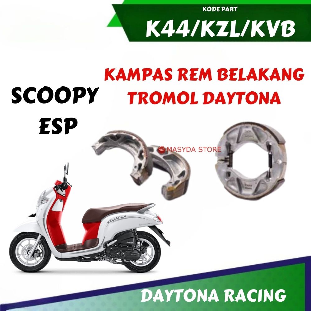 KAMPAS REM BELAKANG TROMOL DAYTONA SCOOPY ESP