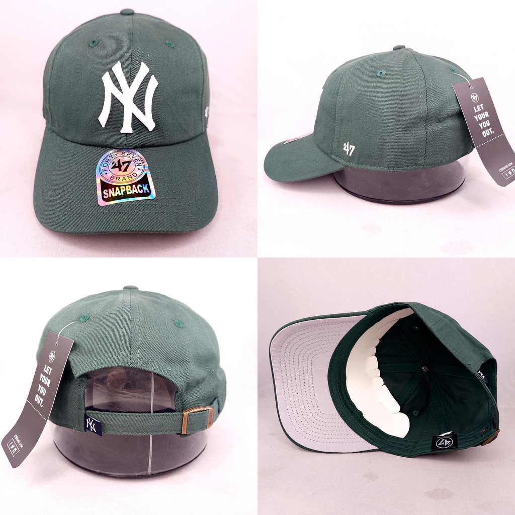 TOPI SNAPBACK MELENGKUNG NY  47 HIJAU