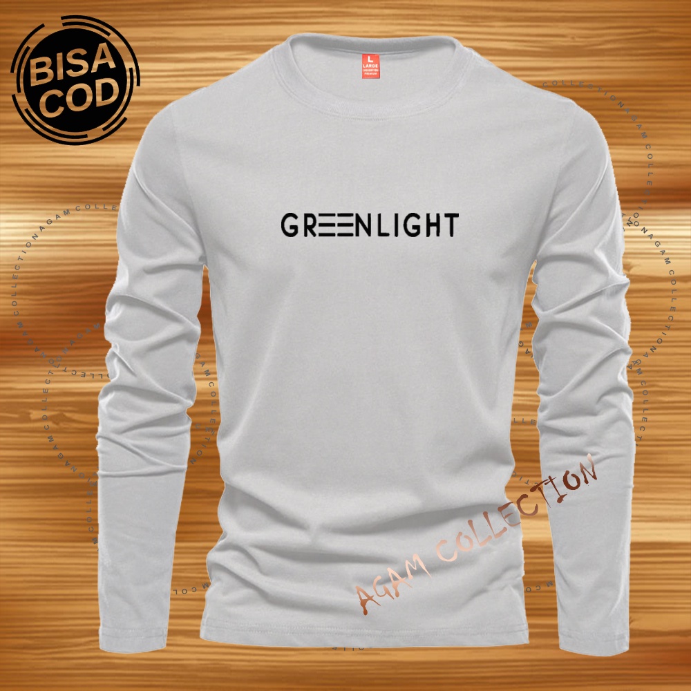 Agam Collection Baju Kaos Distro Gr3nlght 33 Text Hitam Lengan Panjang Premium Quality Kaos Pria Keren Kaos Cewek/Cowok