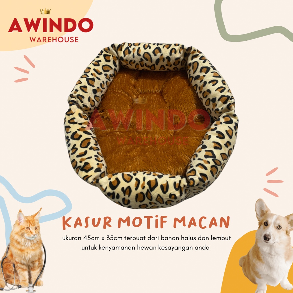 BANTAL MACAN - Alas Bulu Rasfur Kasur Tempat Tidur Hewan Kucing Anjing Pet Bed