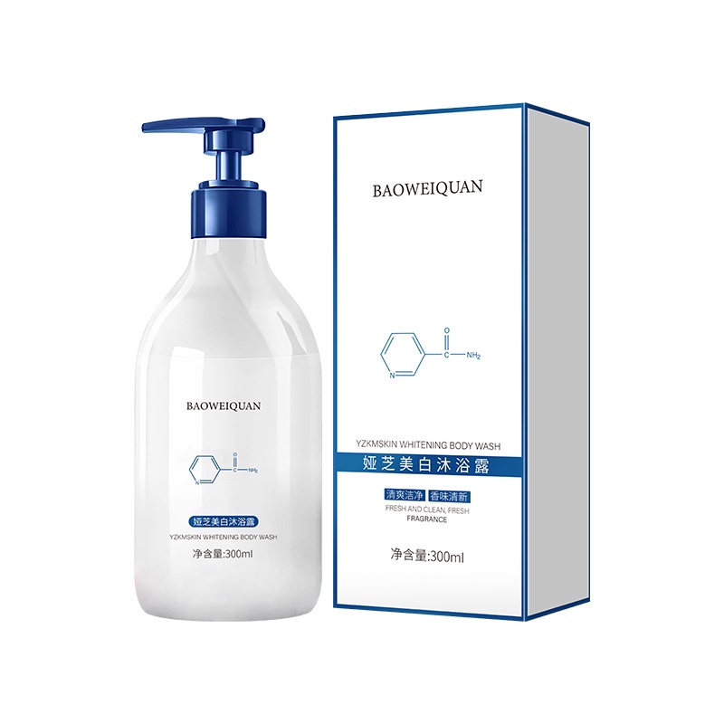 Pemutih Body Wash Whitening Shower Gel Sabun Pemutih Badan Whitening Sabun Mandi Cair 300ml / 100% Original / Whitening / Exfoliate / Kulit mulus