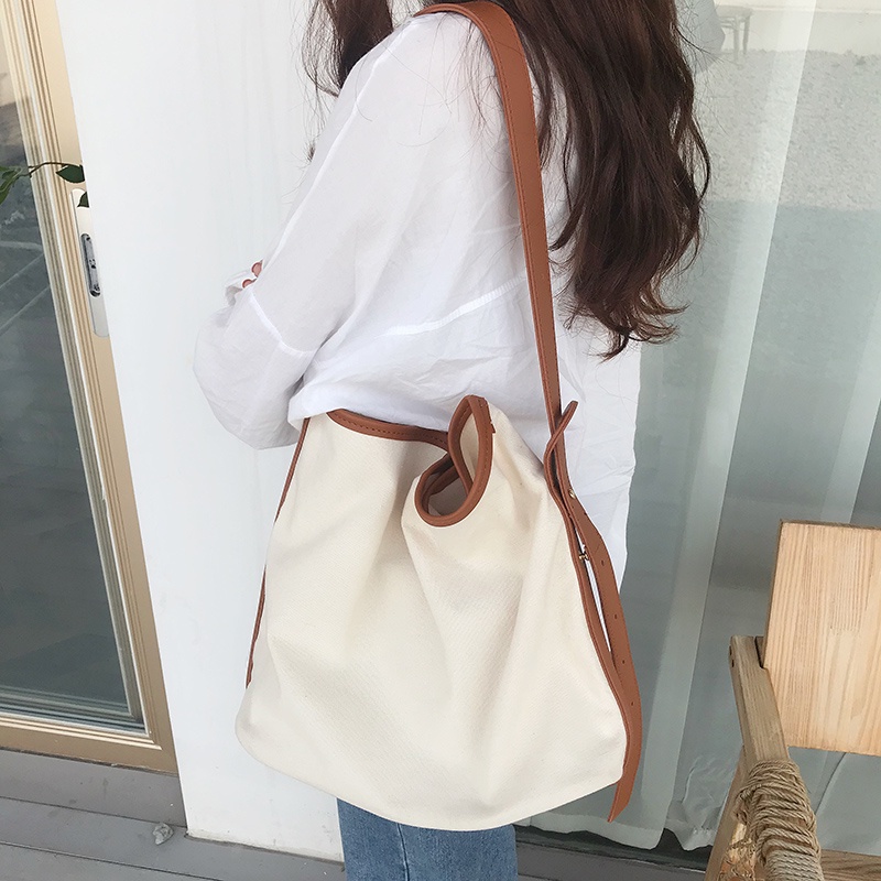 No-Ra - KOREAN CANVAS SLING BAG FREE POUCH / TAS SELEMPANG TAS TANGAN