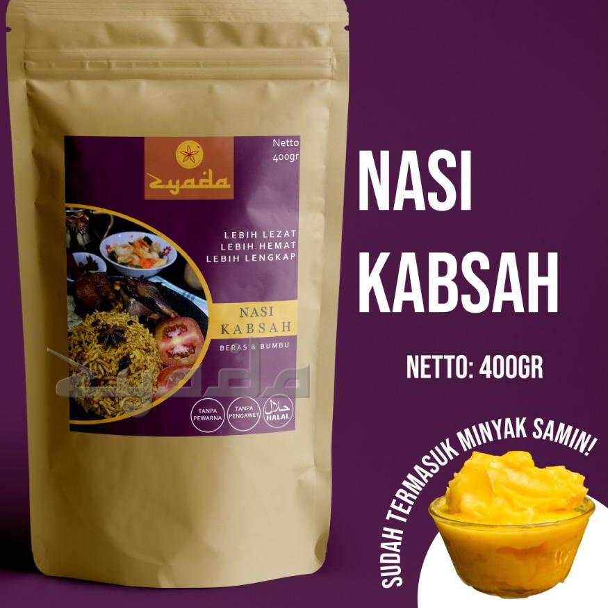 

➭ Nasi Kabsah Instan Zyada 400gr (4-5 Porsi) Beras Bumbu Kabsah Minyak Samin ♪