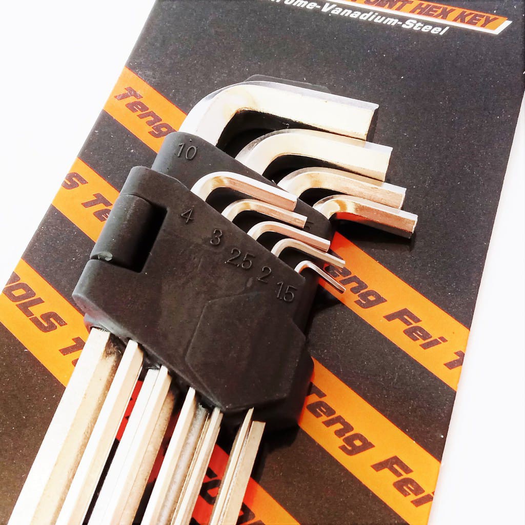 X202 | Kunci Baut L Set 9 pcs Panjang Huidi Tools Hex Key Motor Mobil Elektronik Peralatan Rumah