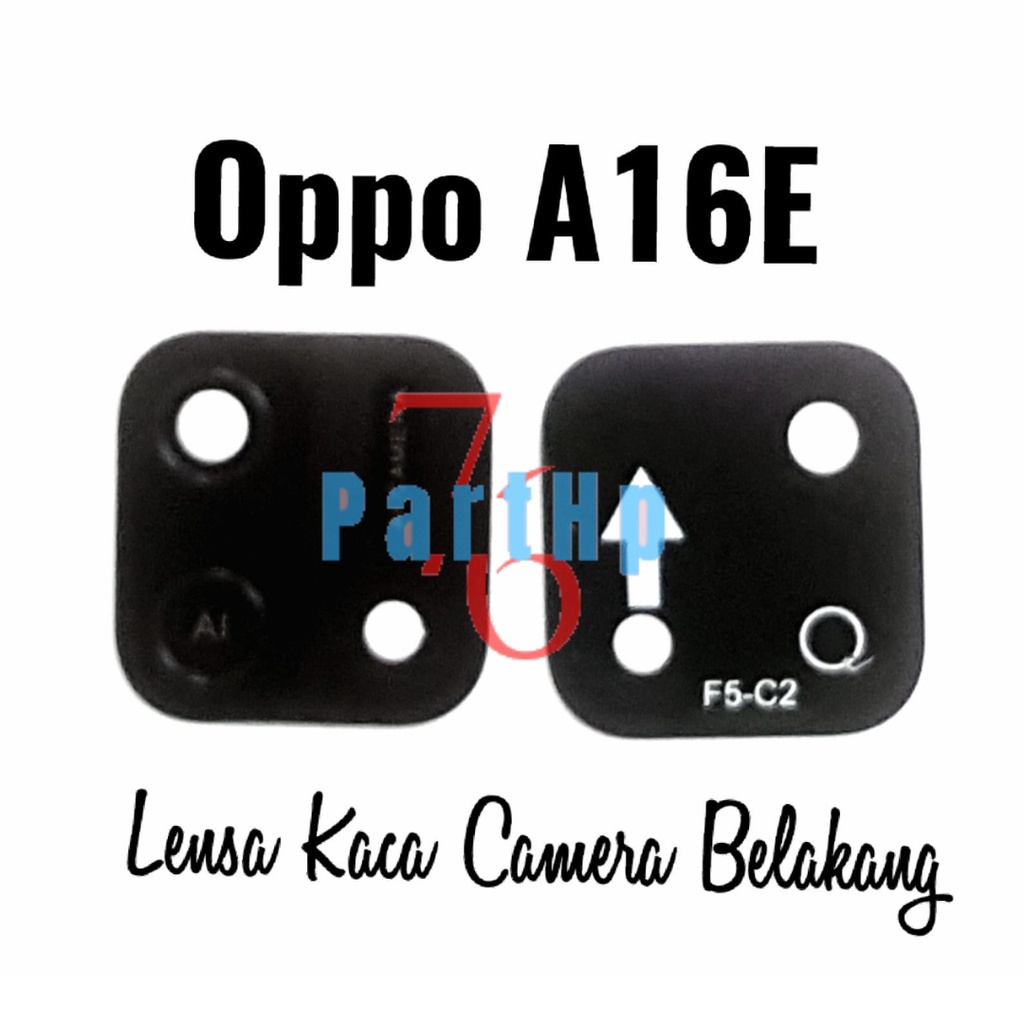 Kaca Lensa Kamera Belakang Oppo A16E - Kaca Camera belakang - Hitam