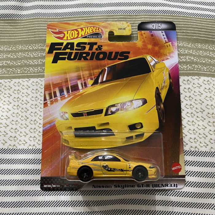 HOT WHEELS PREMIUM FAST AND FURIOUS NISSAN SKYLINE GTR R33 TERLARIS