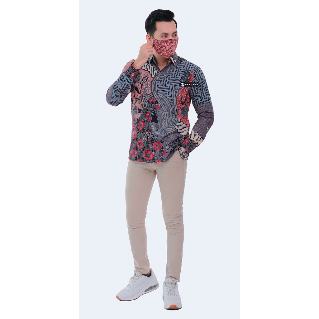 Handara Batik Pria Lengan Panjang Slim Fit Premium Rakai Sanjaya HB-313