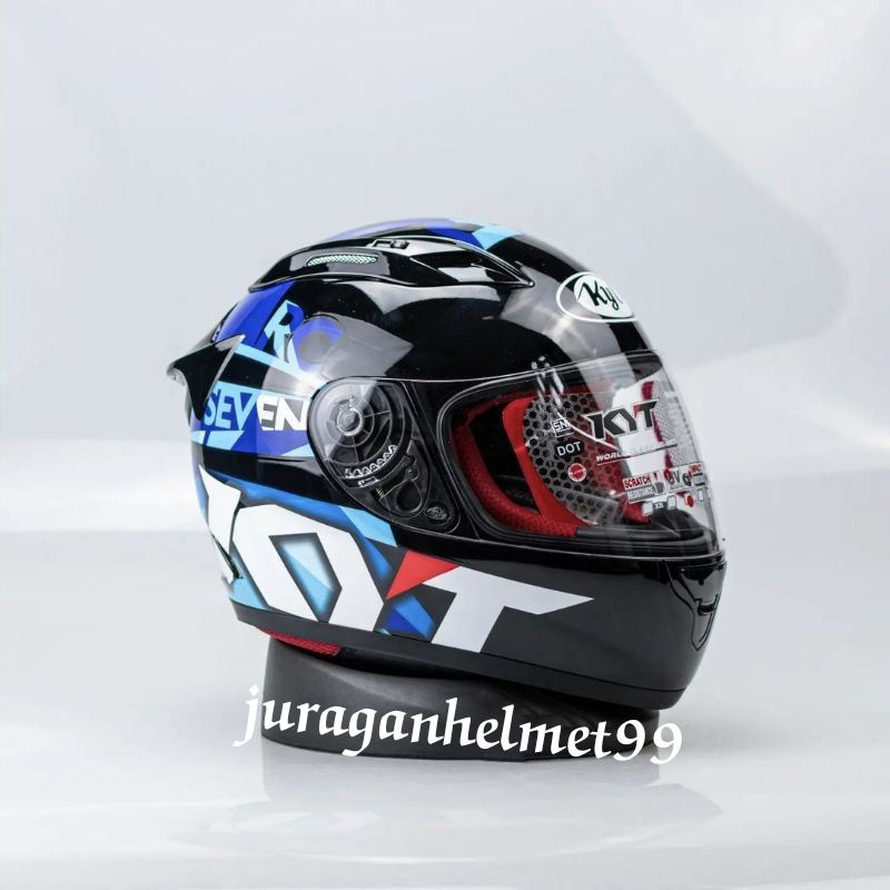Helm Full face KYT Rc seven Seri 19 Blue Original