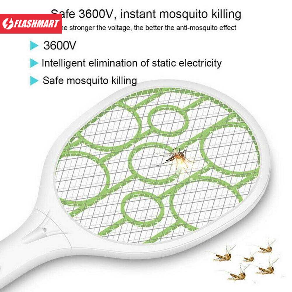 Flashmart Raket Nyamuk Mosquito Swatter USB Rechargeable Lightning Racket - LY-098