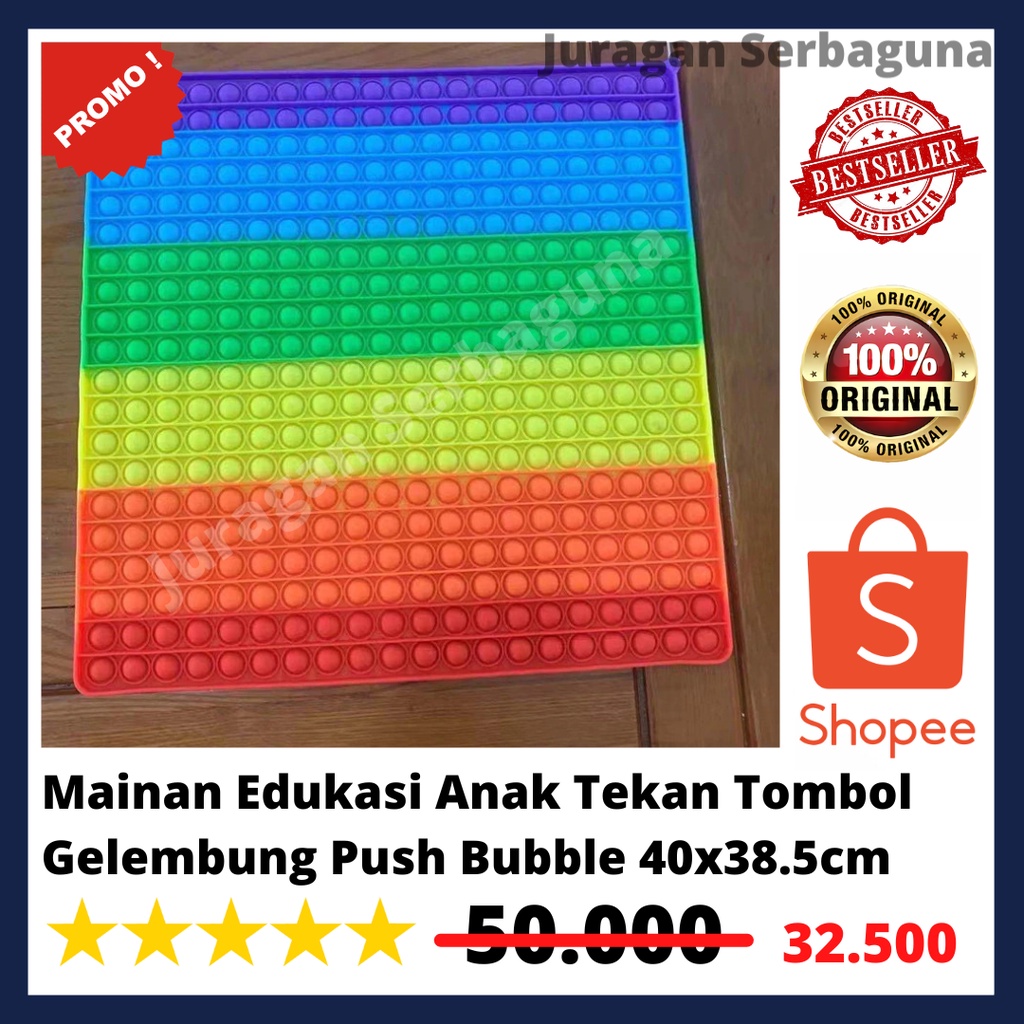 Mainan Edukasi Anak Tekan Tombol Gelembung Push Bubble 40x38.5cm