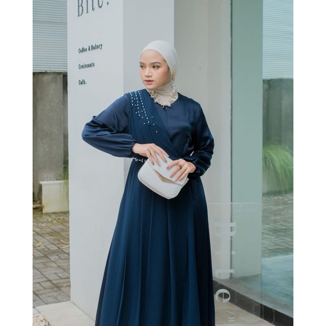Baju gamis maxi long dress pesta lebaran 2026 dress polos mewah lebaran ied idul fitri muslim umroh 