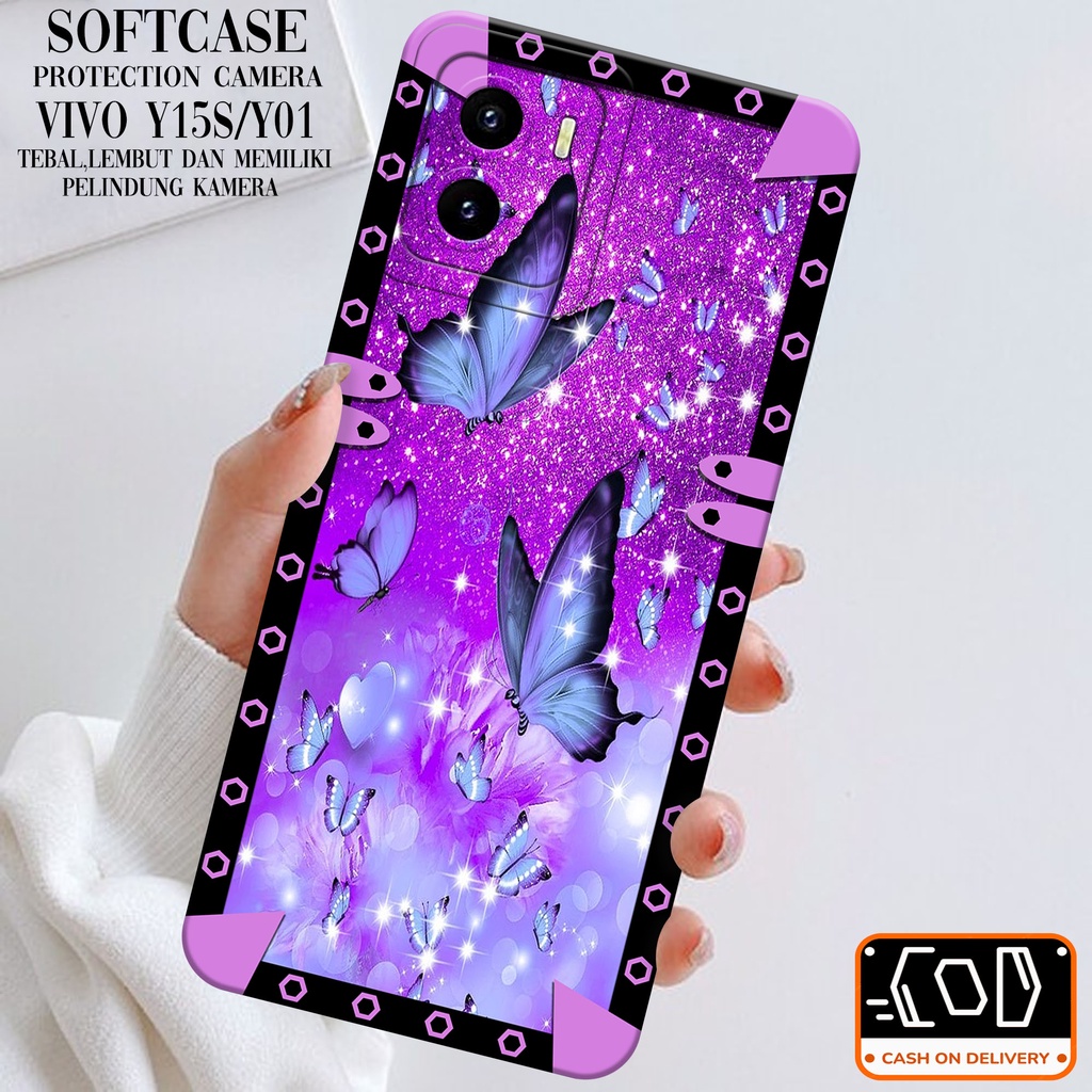 Case Hp Vivo Y15S/Y01 Terbaru- Soft Macaron Pro Camera - Softcase Vivo Y15S/Y01 Terbaru - Casing Viv
