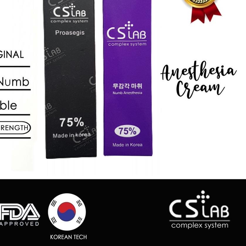 ❉ CSLAB ORIGINAL ANESTESI CREAM 75% CS LAB / ANESTESI SULAM ALIS 10gram ✪