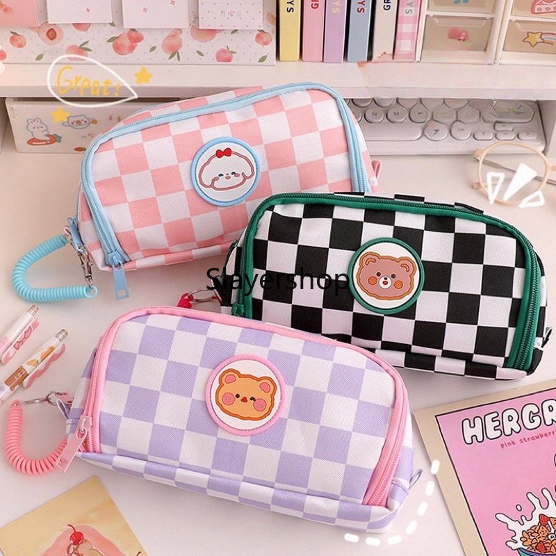 

Kotak Pensil Sleting Korea Aesthetic Lucu Import / Tempat pensil / Premium / Kotak-kotak / Ritsleting / Kompartmen / Imut / Imut / kelinci / kelinci / beruang