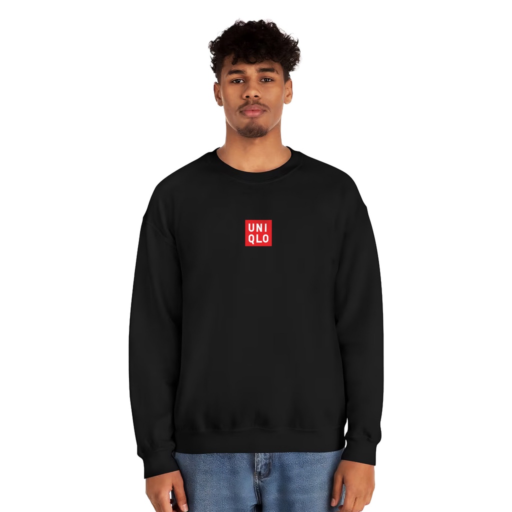 UNIQLO sweater crewneck pria lengan panjang LONG/basic pria wanita termurah