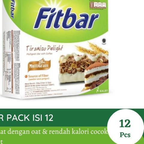 

Limited✔️⭐-Fitbar Pack (12 pcs) Coklat, Fruit Rasberry, Nuts, Tiramisu