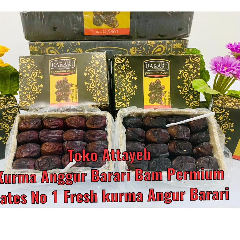 

♥ Kurma Bam Barari 600gr Fresh kurma Anggur Barari Permium kurma Bam Angur { Exp 2024 Baru ✱