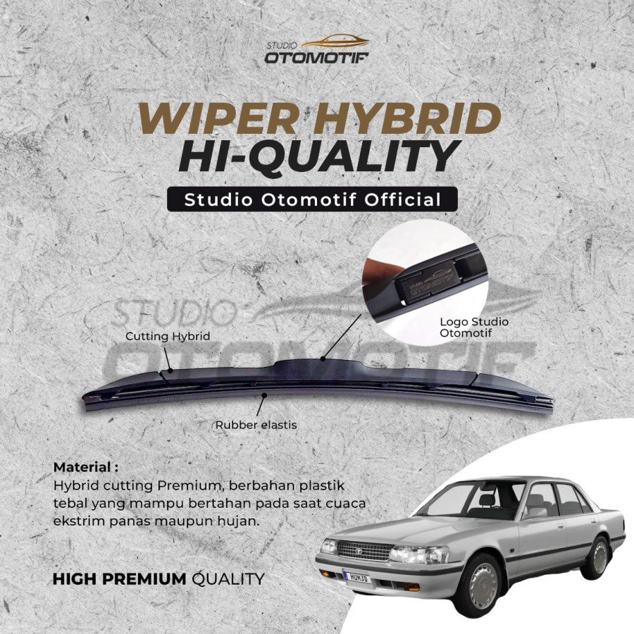 WIPER TOYOTA CRESSIDA 1973-1993 HYBRID OFFICIAL STUDIO OTOMOTIF 2 PCS