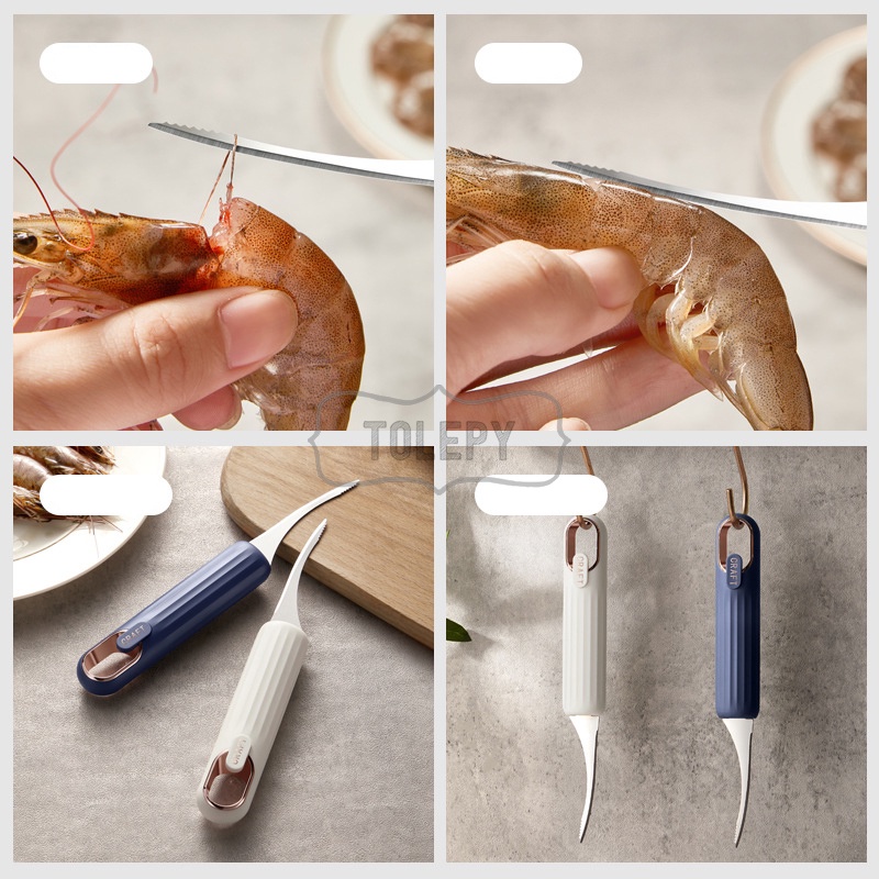 Shrimp Cleaner 2 in 1 / Pembersih Kotoran Udang / Pengupas Udang