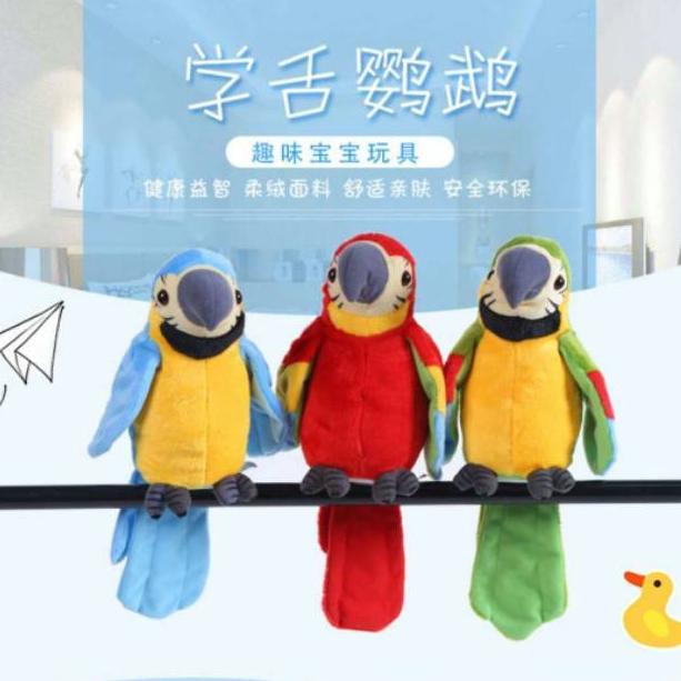 STOK TERBARU BONEKA TALKING BURUNG BEO BISA BICARA TERMURAHH