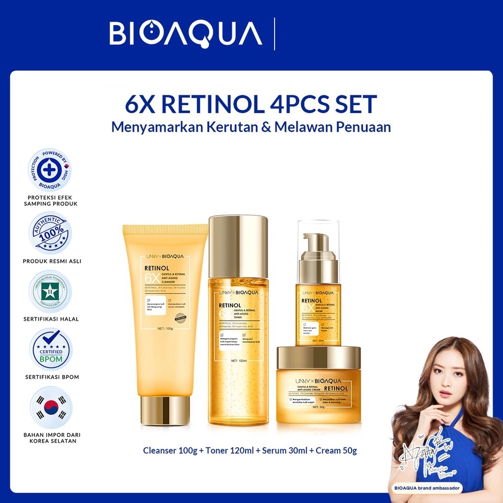 BIOAQUA Paket Skincare 6X Gentle-A Retinal