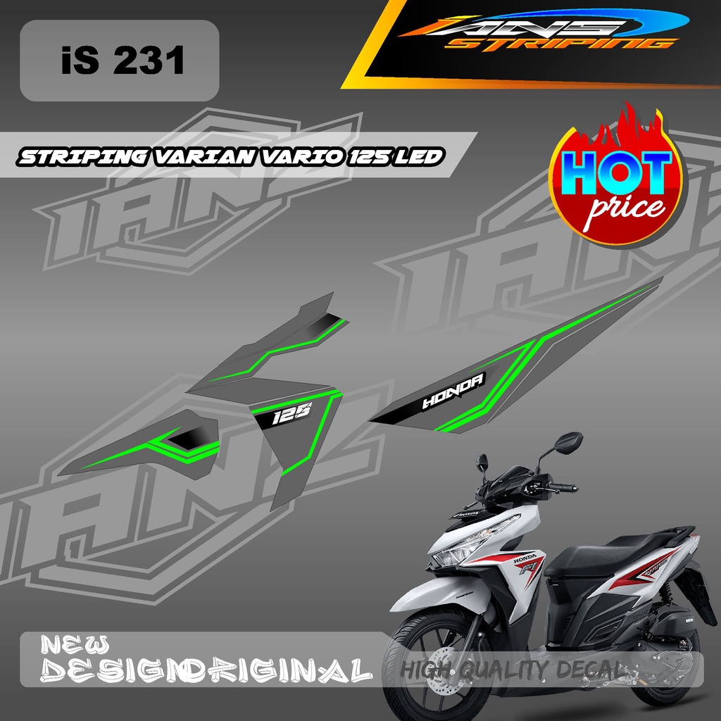 NEW DECAL STRIPING LIST VARIO 125 LED / HONDA VARIO 125 LED MENGGUNKAN BAHAN BERKUALITAS /  TIDAK MUDAH PUDAR / DECAL KERETA VARIO 125  IS231