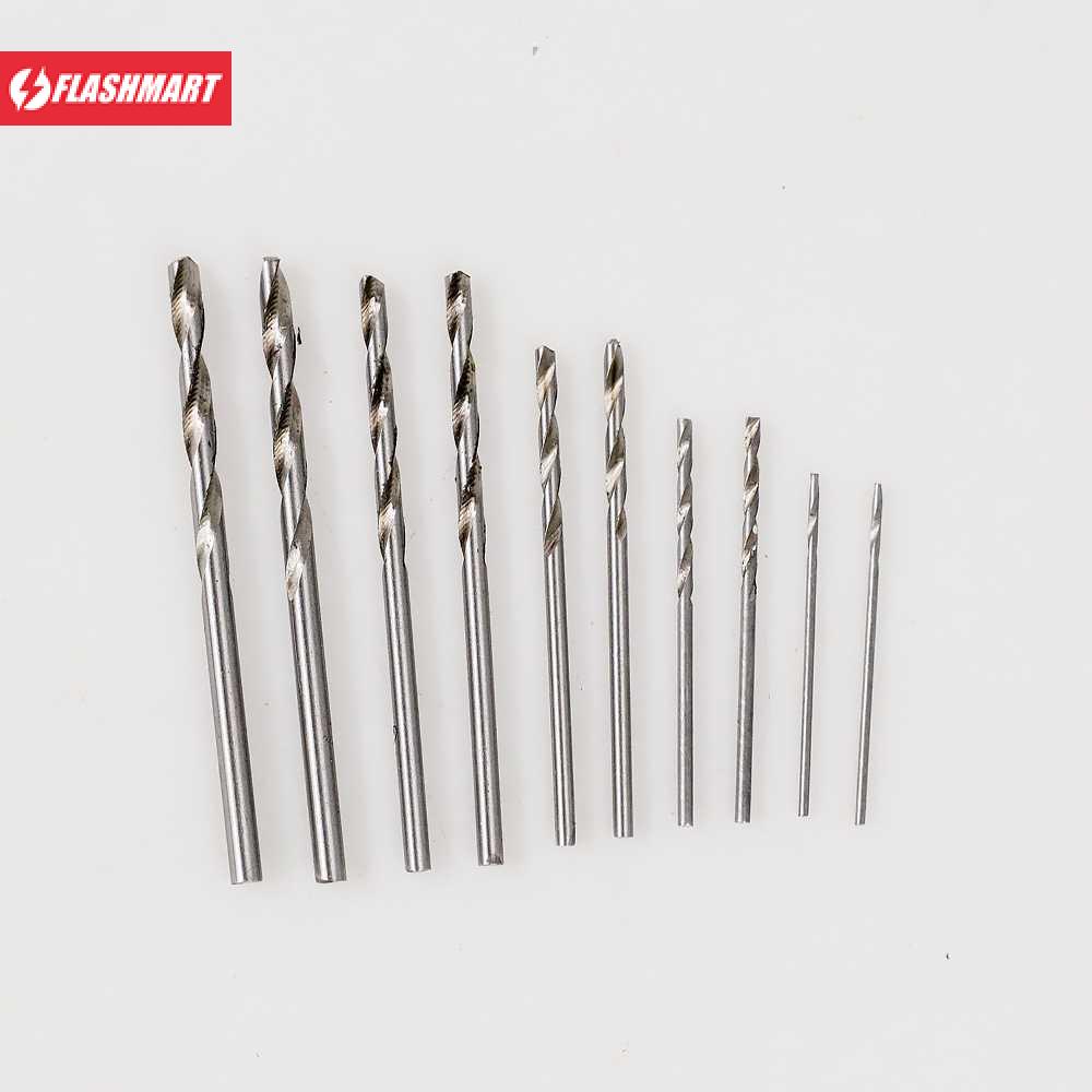 Flashmart Bor Tangan Manual HSS Twist Drills dengan 10 Mata Bor - 3003