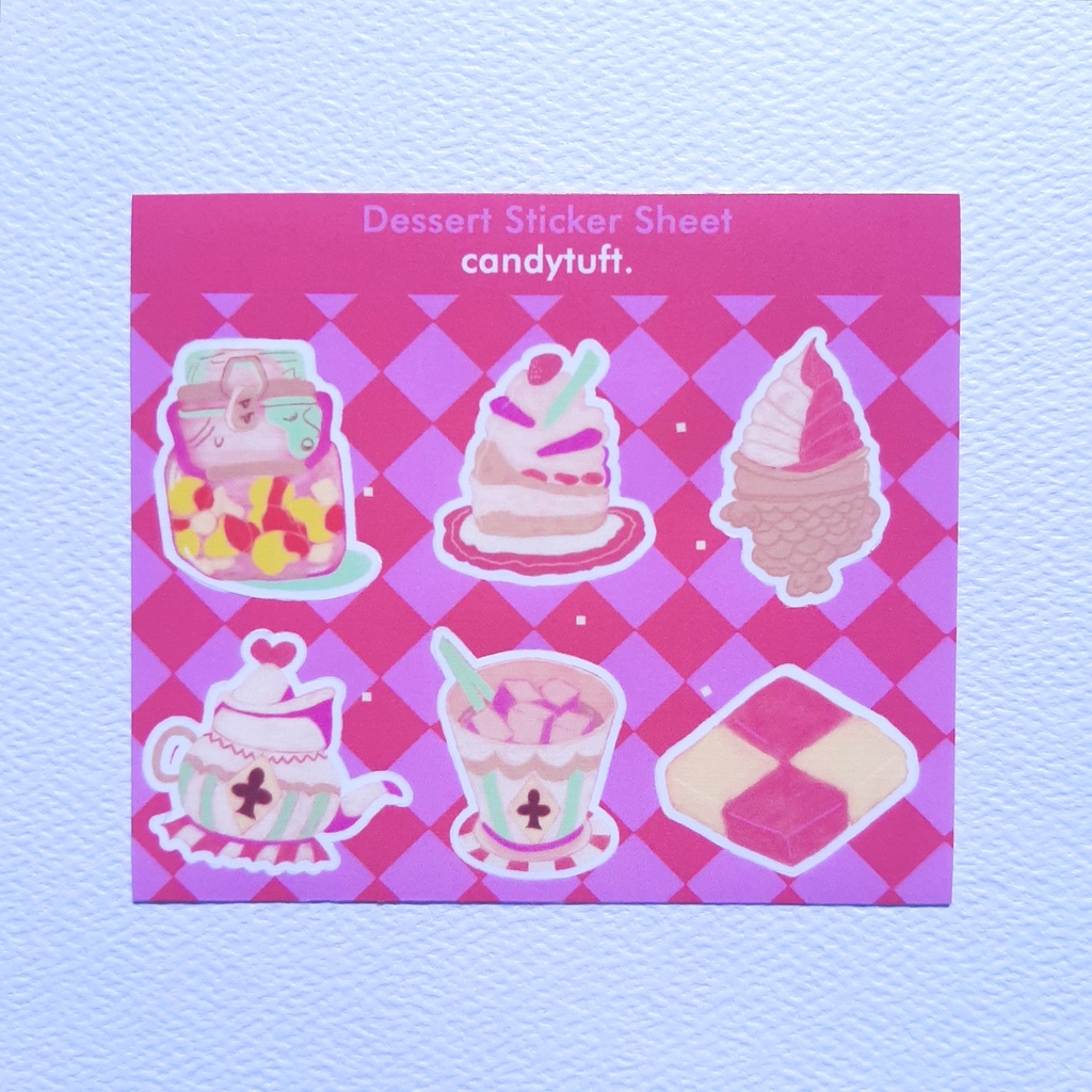 

dessert sticker makanan stiker lucu sticker deco sticker kawaii stiker polyposter anti air sticker photocard diary polco sticker
