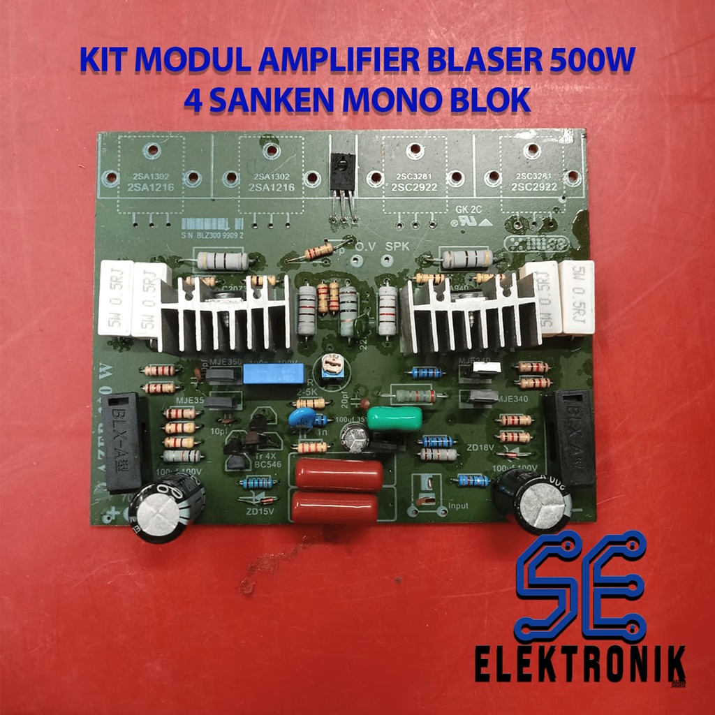 Kit Modul Power Amplifier Blaser 500 W  4 Sanken Mono Blok