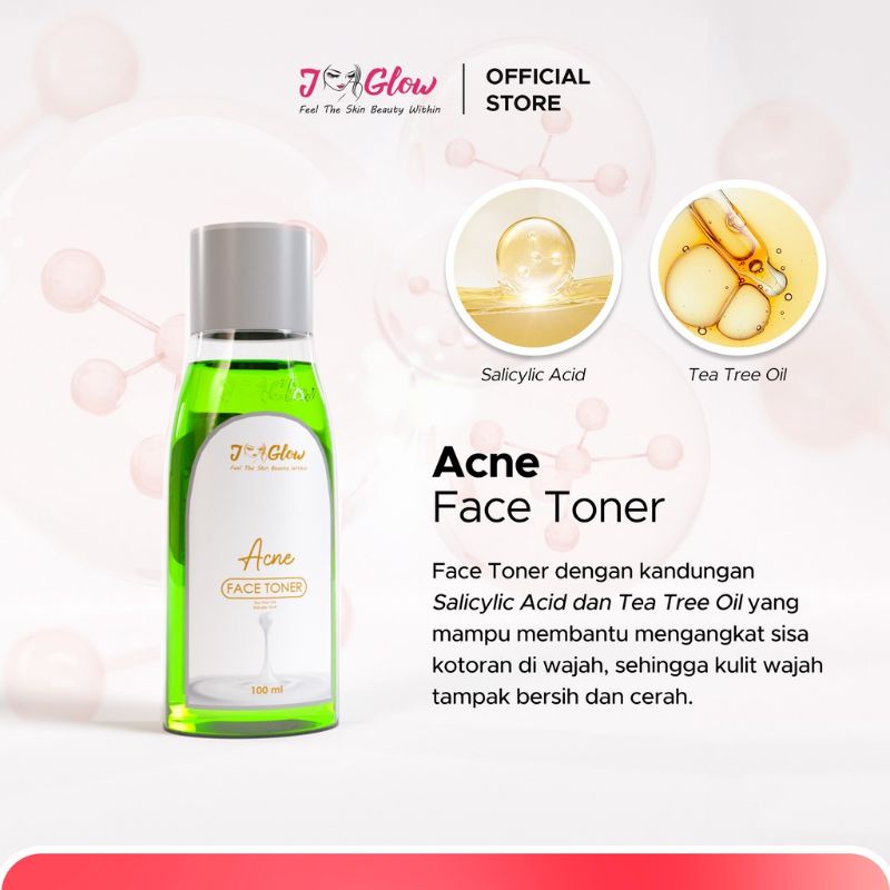 Jglow Skincare Paket Acne Solution Sulfur Whitening / Rangkaian Skincare Glowing Untuk Perawatan Wajah Berjerawat Meradang Bernanah dan Jerawat Batu