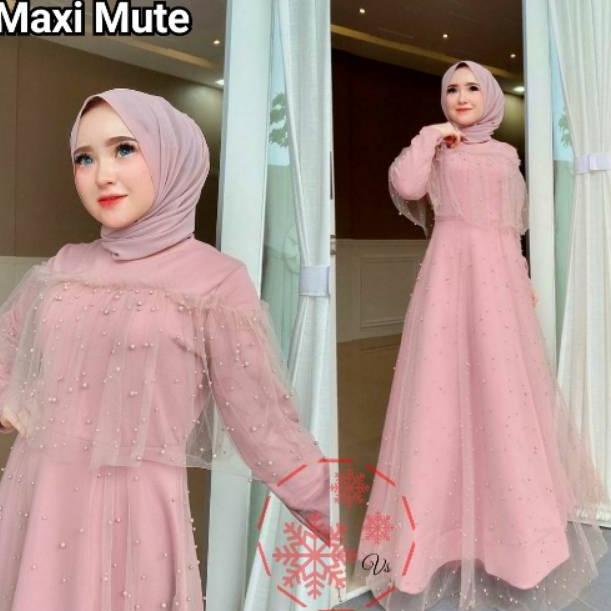 HARGA TERMURAH ELDE 16 - MAXI MUTE MOSCREPE KOMBY TILE MUTIARA GAMIS PESTA