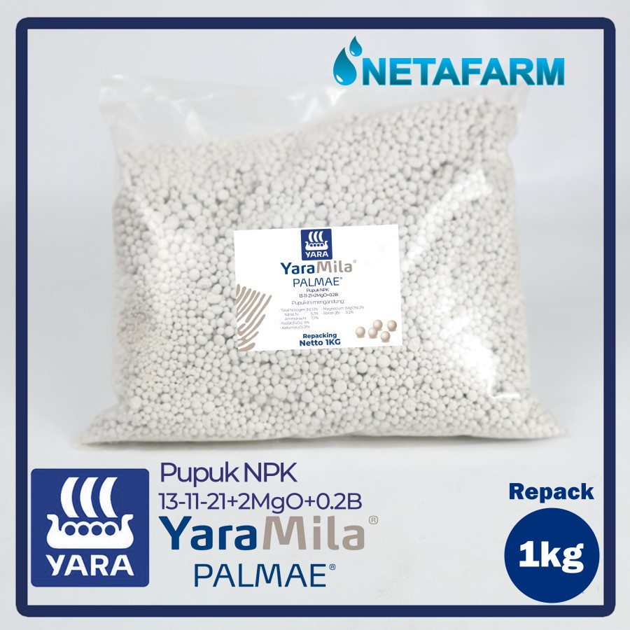 Pupuk NPK 13-11-21 YARAMILA PALMAE Repack 1kg