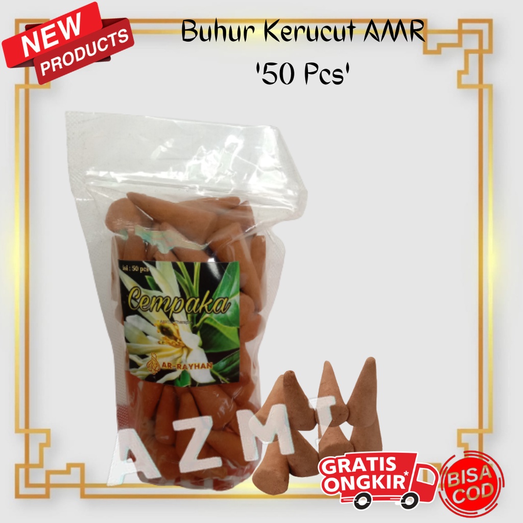 Dupa Bukhur Buhur Kerucut Aromaterapi Arab Cempaka Isi 50pcs AMR Premium Quality