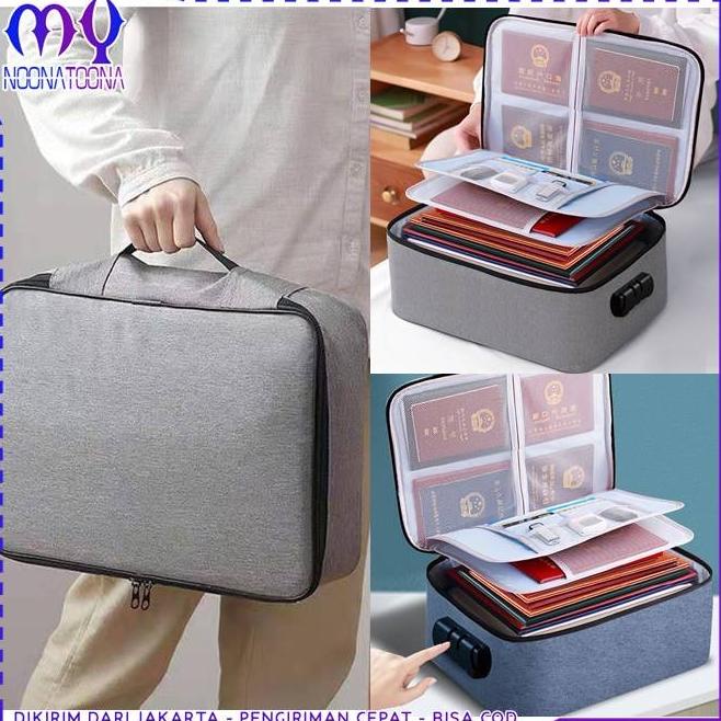 

Terbaru !!! Tas Penyimpanan Berkas 3 Layer Bag Storage Travel Bag Lock Anti Air