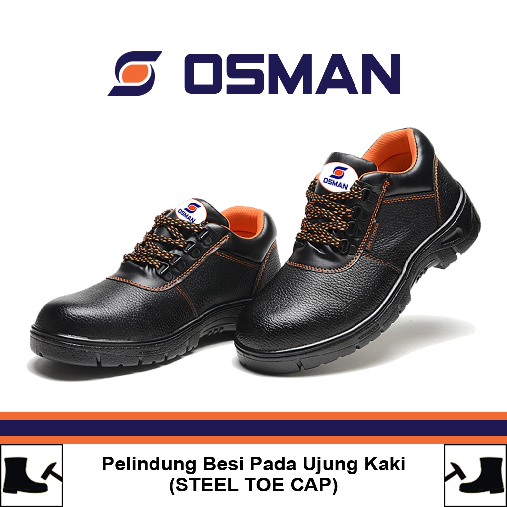 OSMAN Sepatu Safety Shoes Low Cut Sepatu Safety Ujung Besi Tipe OS-902