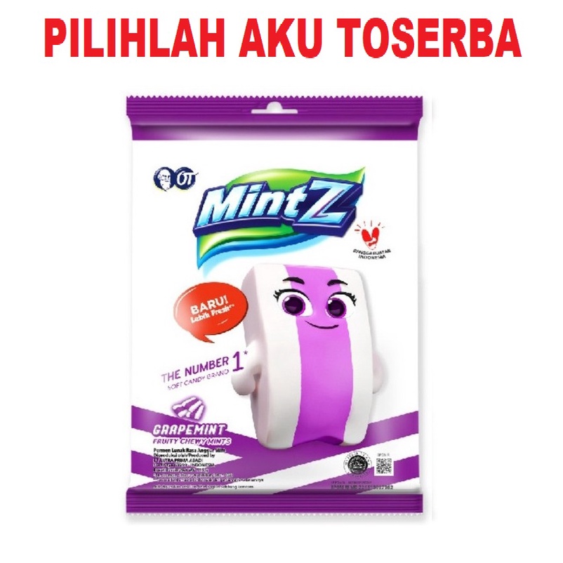 Mintz Permen Chewy GRAPEMINT - ( HARGA PER BUNGKUS )