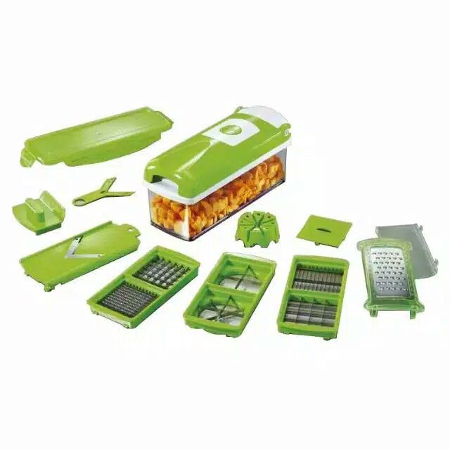 Parutan set 12 in 1 Multifungsi Grater Nicer Dicer Plus GQ-100 M-674