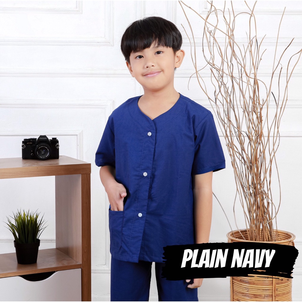 PIYAMA ANAK 1-9 TAHUN MOTIF UNISEX POLOS PINK NAVY ABU MARUN / PLAIN GREY RED MERAH BIRU DUSTY BAJU TIDUR ANAK LAKI LAKI PEREMPUAN / KIDS PAJAMAS BOY GIRL CEWE COWO KATUN