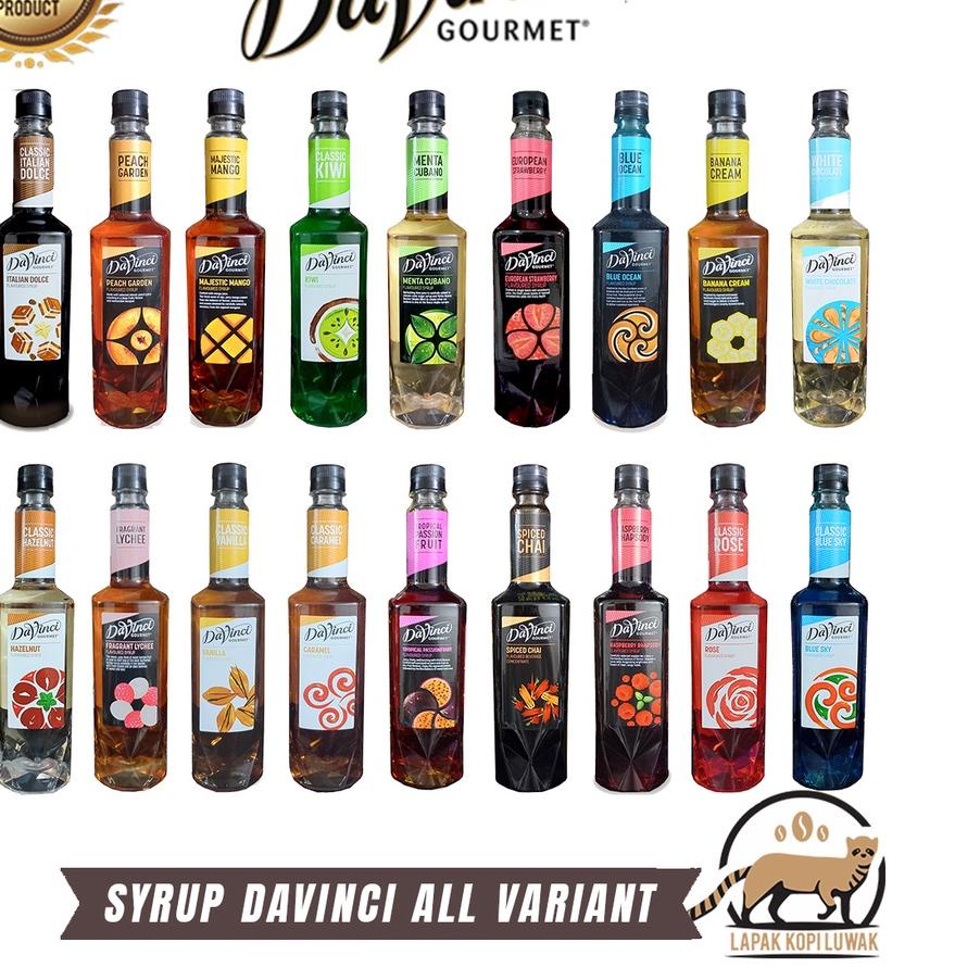 

➭ Davinci syrup all Variant - Sirup Davinci Hazelnut, Vanilla, Caramel, Lychee, Menta Cubano ➢