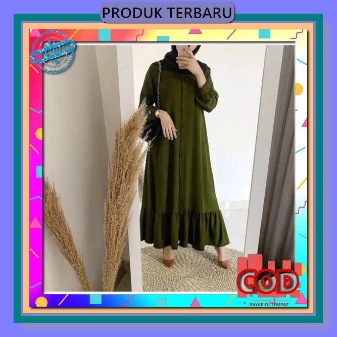 Baju Gamis Wanita Muslim Terbaru Sandira Dress Cantik Murah Kekinian Gms01 Menyusui Gamis Panjang Wa