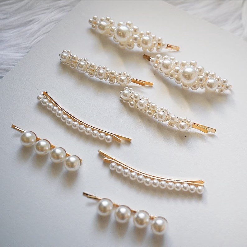 [SET ISI 2PC] Jepit Rambut Korean Hairpin Mutiara - Jepit Rambut Poni Mutiara - Mutiara Pearl Hairpin - Aksesoris Rambut Wanita