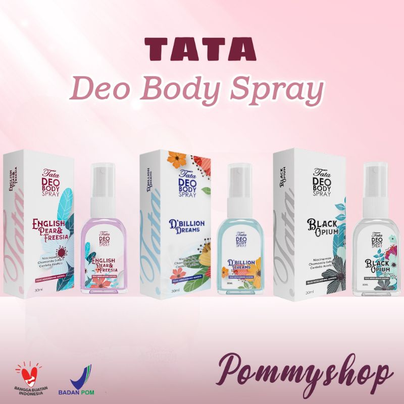 Tata Deo Bio Spray Black Opinium | D'Billion Dreams | English Pear &amp; Feersia 30ml