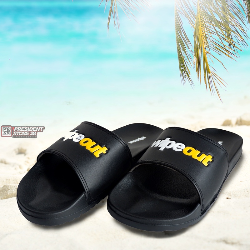 Sandal Pria Premium - Sandal Slop Hitam Pria Embosh - Sandal Slop Wanita Motif Kece - sandal slide - sandal slip on - sandal pria - sandal wanita - Sandal Distro - Sandal Modis