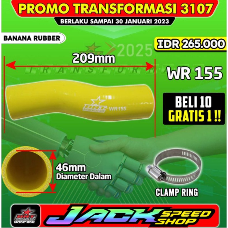 VELOCITY BRT BANANA RUBBER WR155 XS155 R15 V3 VIXION R NEW 155 VVA MT15 KARET FILTER KARBU KARBURATO