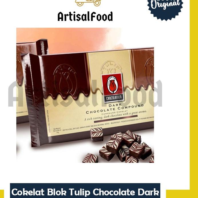 

➬ Tulip Dark White Milk dcc Compound Chocolate Coklat Cokelat Batang 1kg ASLI 1 kg ℗