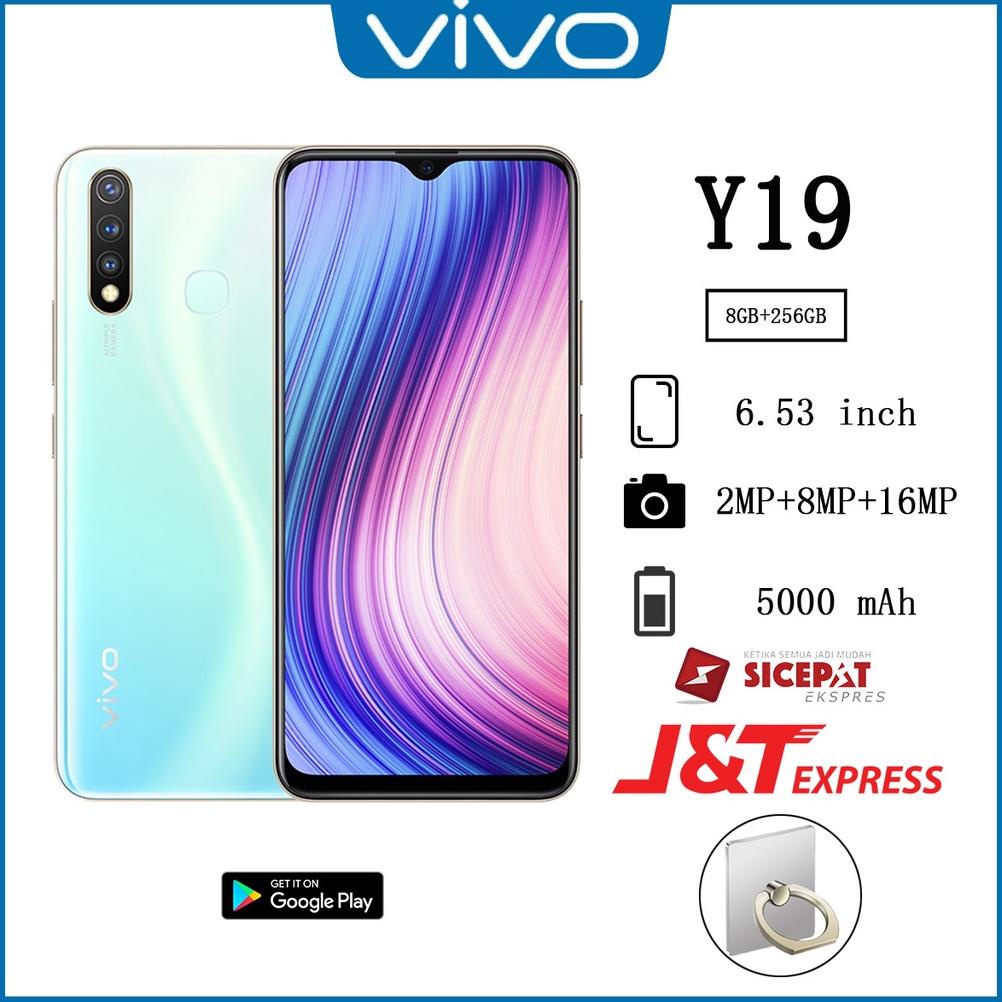 HP VIVO Y19 RAM 8/256GB Layar 6.53 inci 4G LTE Baru Smartphone Garansi 1 Tahun